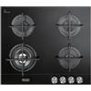 DeLonghi Piano cottura gas NSL 460 NCM DeLonghi 60 cm 4 bruciatori doppia corona