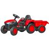 Globo Trattore elettrico con rimorchio 12V RC Litio (136x52cm) ESPIDKO Rosso 42753