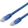 DELTACO U / UTP Cavo patch Cat6a, Delta cert, LSZH, 0,5 m, blu