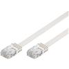 Deltaco Cavo di rete Cavo patch UTP Cat6 0,5 m, bianco, piatto