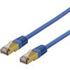 DELTACO S / FTP Cavo patch Cat6a, Delta, LSZH, 1 m, blu