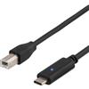 Deltaco Cavo DELTACO USB 2.0, Tipo C - Tipo B maschio, 1 m, nero