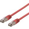 DELTACO U / FTP Cavo patch Cat6a, Delta, LSZH, 0,3 m, rosso