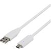 Deltaco Cavo USB DELTACO, da tipo C a tipo A, 0,5 m, bianco