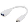 Deltaco Adattatore DELTACO USB 3.1, Gen 1, spina tipo C - presa tipo A, bianco
