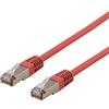 DELTACO U / FTP Cavo patch Cat6a, Delta, LSZH, 2m, rosso