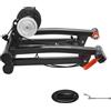 SucceBuy bike roller trainer per ruote da 660,4-736,6 mm / 700C, regolazione della resistenza a 6 livelli, cyclette magnetica pieghevole con sgancio rapido e supporto ruota anteriore in nero