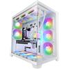 Mars Gaming MCVPROW, torre media, PC, bianco, compatibile con schede madri ATX, micro ATX e Mini-ITX, alloggiamento per unità da 3.5", altezza massima componenti: 286 mm