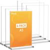 Lifewit 6 Espositori Porta Depliant A5 in Acrilico, Supporto Trasparente a Forma