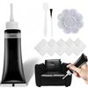 Licsaliwe Kit Riparazione Pelle con Gel Riparatore, Stucco Professionale per Pelle per Mobili, Sedili Auto, Scarpe, Borse, Riparazione Vinile per Graffi e Crepe, 20ml, Nero