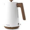 Salter Toronto Bollitore 1,7L - Ebollizione rapida da 3KW, base a 360°, filtro anticalcare, effetto legno eleganza, senza fili, sensore di surriscaldamento e auto-Spegnimento, indicatore livello acqua