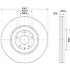 Hella 2x Disco freno ventilazione interna 8DD 355 135-271 HELLA per MAZDA CX-60