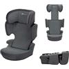 Bebeconfort RoadSafe i-Size, Seggiolino Auto 15-36 kg, 3,5-12 anni (100-150 cm), Seggiolino Auto Pieghevole e Portatile da Viaggio (3 kg), 14 Posizioni Poggiatesta, Tinted Graphite