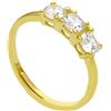 ORO&CO 925 Elegante anello trilogy in argento dorato, impreziosito da uno zircone bianco centrale. La misura regolabile lo rende adatto a ogni esigenza, perfetto per aggiungere un tocco di luce e raffinatezza a qualsiasi look.