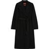 Max Mara Studio - Cappotto lungo a vestaglia in lana, cashmere e seta - Nero