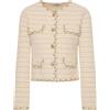 Fracomina Cardigan Bouclé con Tasche - Panna