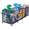 VEVOR Cestino Portaoggetti per Galleggianti da Piscina 265 x 81,5 x 89 cm, Contenitore in Rete con Ruote per Galleggianti Giocattoli da Piscina Organizer per Utensili Giocattoli, Struttura in Metallo