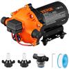 VEVOR Pompa a Membrana per Acqua 12 V CC, Portata 5,5 GPM, Pressione nominale 70 PSI Regolabile tra 40-100 PSI, Pompa Autoadescante MNPT con Pressostato per Camper, Barca
