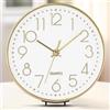 ACCSHINE Orologio da Parete Moderno 20cm Grande Orologio da Parete Silenzioso Orologio Cucina per Cucina Home Office Scuola (Bianco, 20cm)