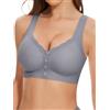 HBselect Reggiseno Senza Ferretto Chiusura Anteriore V Collo Bra di Donna | Bralette Seamless Donna Comodo Copertura Completa Reggiseni Jelly con Ondulato Invisibile Coppa Intera Bralette