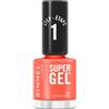 Rimmel London Rimmel Super Gel Smalto a lunga tenuta 047 Spiced Coral | Applicazione facile, manicure effetto gel, resistente alle scheggiature, formula clean, effetto 3D, unghie lucide più a lungo