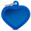 *My family My Family Hushtag Cuore Alluminio Blu Gomma Blu Hta02Blue