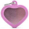 *My family My Family Hushtag Cuore Alluminio Rosa Gomma Rosa Hta02Pink