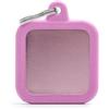 *My family My Family Hushtag Quadrato Alluminio Rosa Gomma Rosa Hta03Pink
