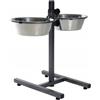 *Trixie Bar Per Cani Portaciotole Tx24921 Regolabile In Altezza 40Cm + 2 Ciotole 1,8Lt
