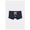 Intimissimi Boxer Uomo In Cotone Superior Stampa Orso Gentleman Blu