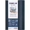 Canson ART BOOK Canson Album d'arte rilegato sul lato lungo, 20 fogli/40 pagine, carta per acquerello 100% cotone 14 x 21,6 cm, 300 g, formato verticale.