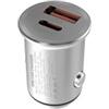 Onyx CARICATORE DA AUTO PER SMARTPHONE ONYX CC1-45 2 PORTE 45W ARGENTO