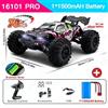 zwn Voiture RC 1:16 Preassemblata 70 km/h 4WD Deriva Nero Rosso Verde SCY-16101