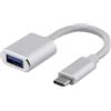 Deltaco Adattatore OTG Deltaco, da USB-C a USB-A - Argento