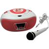 BigBen MOOOV 477409 Lettore CD, radio FM, karaoke, con microfono ed effetti luminosi, funzione Bluetooth wireless