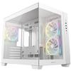 DeepCool Case per PC, DEEPCOOL CG330, formato Mini-Torre, compatibile con schede madri Micro-ATX, include 3 ventole ARGB, colore bianco