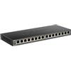 D-Link DGS-1016S Non gestito Gigabit Ethernet (10/100/1000) Nero