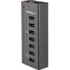 STARTECH ST7C51224EU Dock USB 7 Porte 5x 1A 2x 2A Nero Alluminio