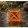 Diamante Sciolto Lab-Created Arancione 6x6 mm Square Cut VVS1 1.18 ct