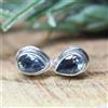 925 Sterling Silver Acquamarina Taglio a Pera Gemma 925 Sterling Silver Donna Design Orecchini Lobo