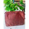 Fatto a mano Borsa Cartella Portadocumenti Vintage Uomo In Vera Pelle Marrone con Tracolla