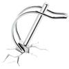 Generico Stainless Steel Safety Pins - Quick-Release Locking Pins | Trailer SafetyPin | Stainless Steel Coupler SafetyPins | Heavy Duty Hitch Pin Clips Trailer LockPin Linch | Coupler Pin Clips