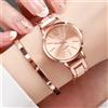 MODEO Orologio da donna con bracciale in set da 2 - Rose Gold Set