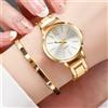 MODEO Orologio da donna con bracciale in set da 2 - Gold Set