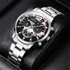 MODEO Orologio da uomo con movimento al quarzo e bracciale in metallo - Silver