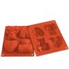 Silikomart Stampo in silicone alimentare per Happy Sweetie - 2 orsi (65,5x72x28h mm) + 2 cuori (65x63x28h mm)