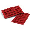 Silikomart Stampo in silicone alimentare per N°24 Cuori Piccoli mm 34x33x21 h