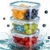 VINATO Set di 3 Contenitori Hermetici con Coperchio, 2,15 L - BPA Free, Impilabili, per Cereali, Farina, Caffè & Frutta Secca
