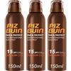 Piz Buin Tan & Protect Spray Abbronzante con Protezione SPF 15 3x150 ml