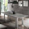 Dmora Tavolo Allungabile Natan 90x210x75h cm Grigio Allungabile 12 Posti, Meccanismo Estensione Allunga Laterale Made in Italy